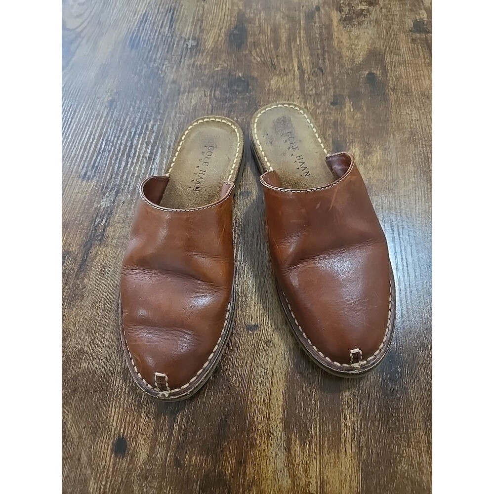 Y2K Cole Haan 17715 Country Mules Shoes Brown Size 7 1/2 M